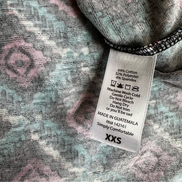XXS LuLaRoe Carly Dress | Pink and Teal | NWT - Picture 4 of 4